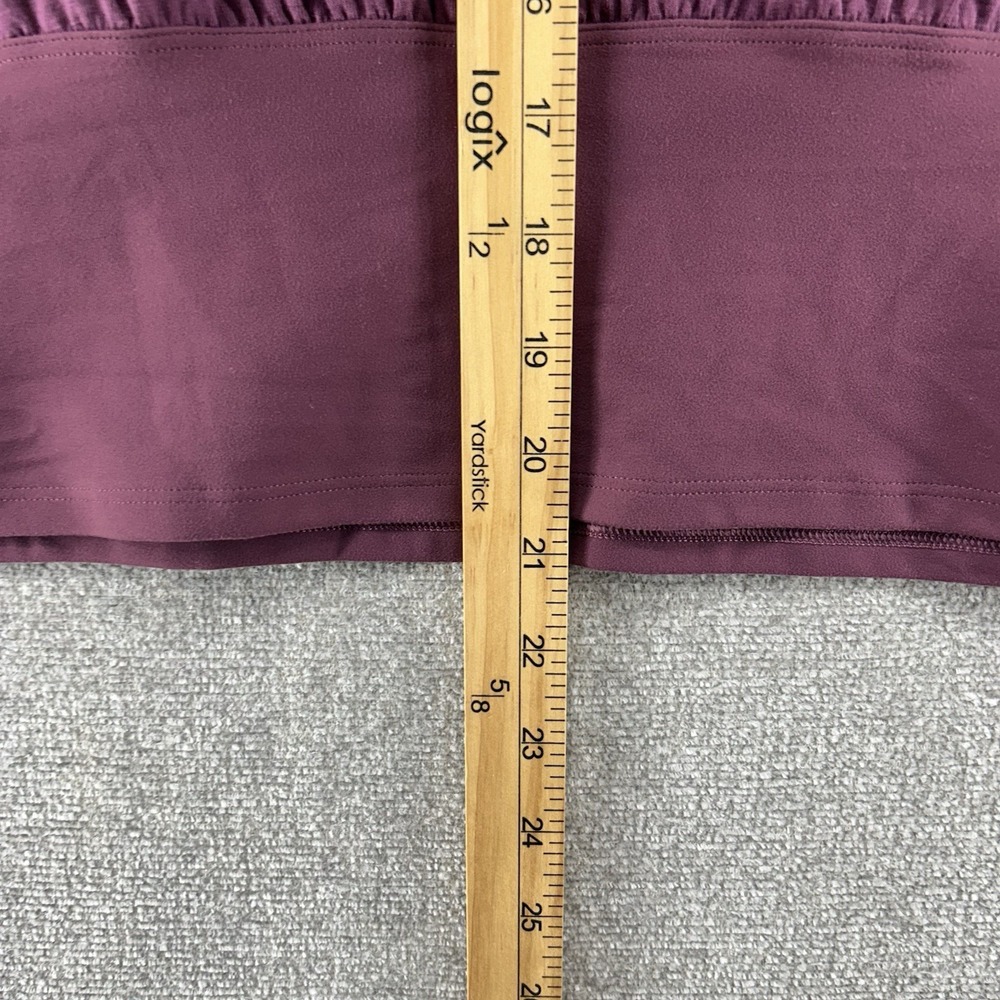 Athleta Ease In Hybrid Tee Sleeveless Woman Size Large Burgundy Activewear - Picture 7 of 9